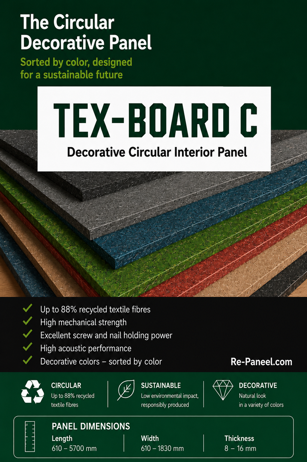 Re-Paneel Tex-Board Color Sorted - Image 3